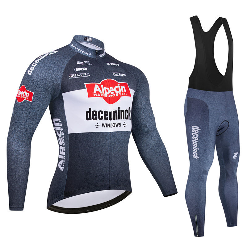 Mountain Biking Pants For Men - Alpecin Team Men's Cycling Jersey Long